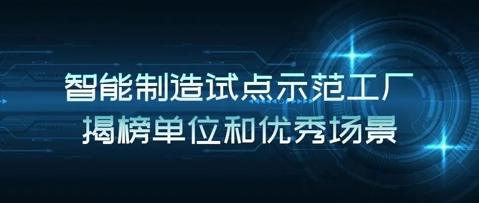 树根案例｜6大项目入选「智能制造试点示范工厂揭榜单位和优秀场景」