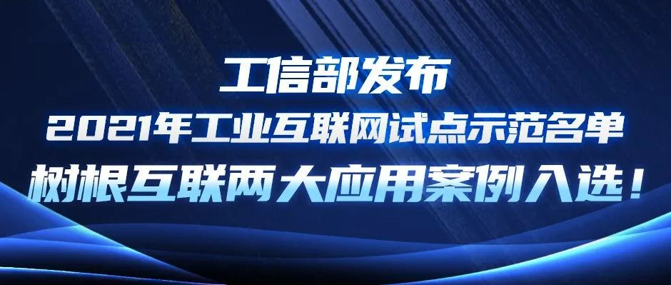 最新公布！树根互联两大项目获评“国家级试点示范”